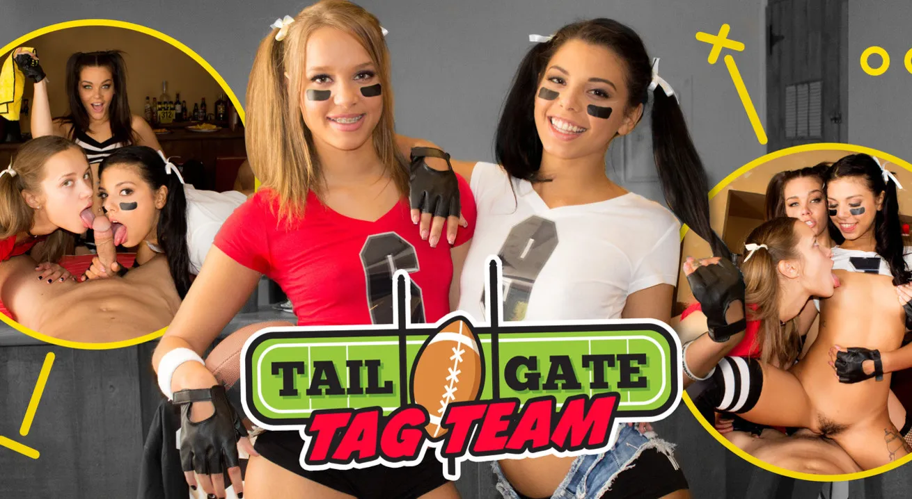 Gina Valentina Kimber Woods Liza Rowe in Tailgate Tag Team - WankzVR