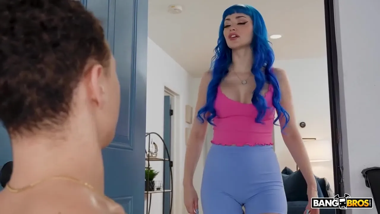Blue Haired Curvy Babe