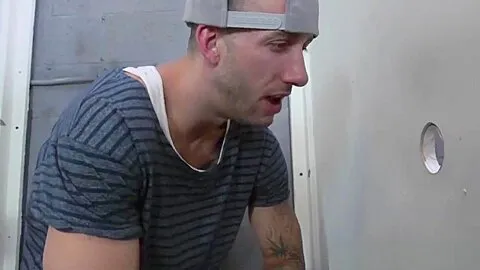 Megan Rain sucks cock in the bathroom