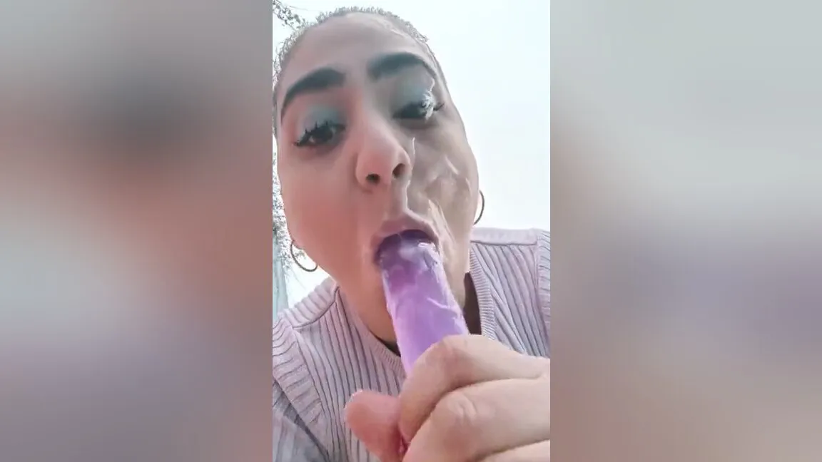 Masturbating In Tennis And Fucking Her Pussy With A Dildo