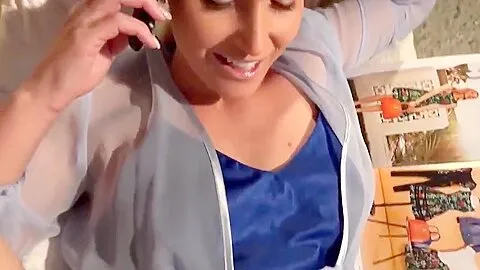 Horny MILF Gets Creampie While Phone Talking To Husband