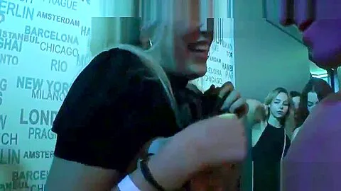 Sexy cuties get completely mad and stripped at hardcore party