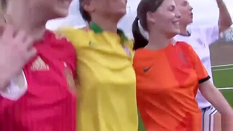 Horny soccer girls love to get naked