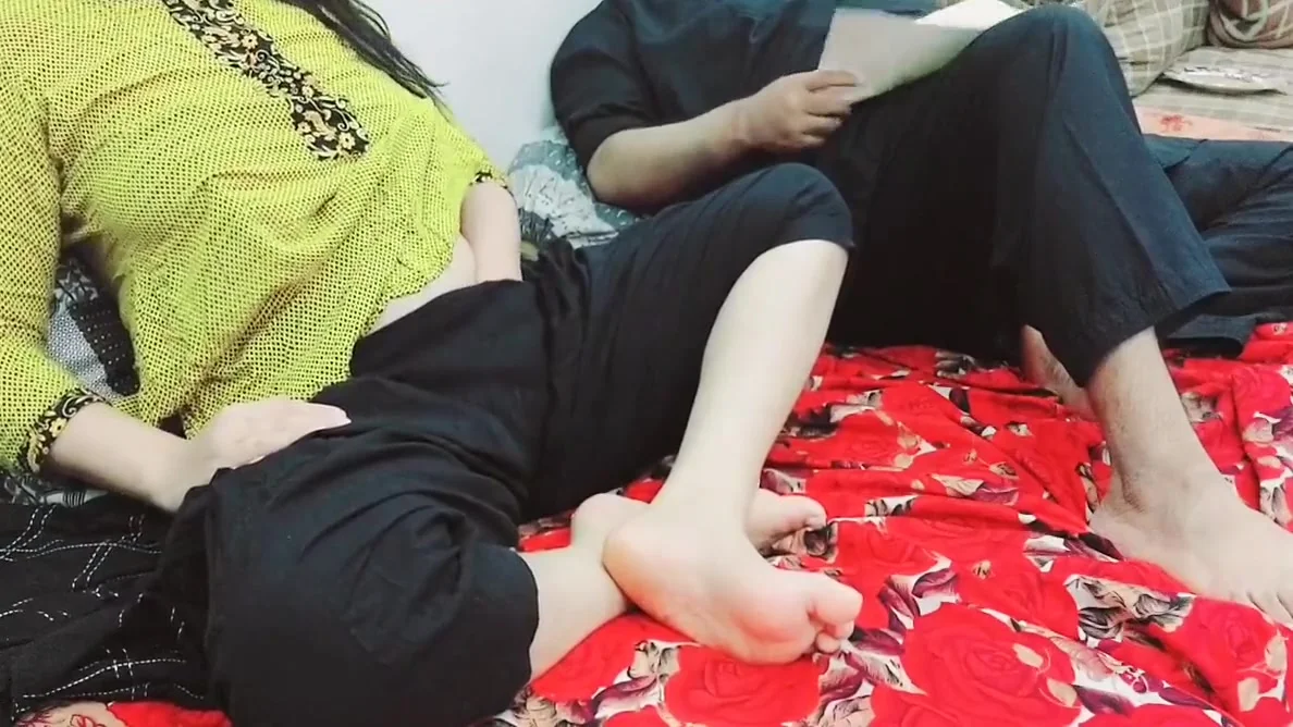 Indian teen 18+ Masturbating Secretly Next To Stepfather