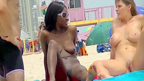 Exhibitionist Wife 99 And 102 - Milf Heather Spreads Her Ass While Nude Beach Watched And Her Husband Had No Clue What Was Going On! 15 Min