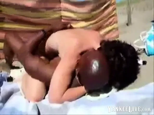 My slut girl fucked by stranger black bull at nude beach