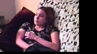 Dissolute Blonde Masturbation onto the Stairs in Voyeur cam