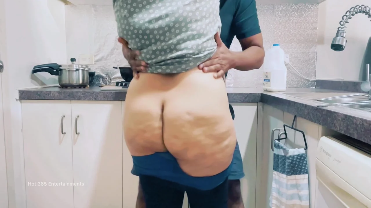 Indian Wifes Ass Spanked, Fingered And Boobs Squeezed In The Kitchen With Step mother In Law