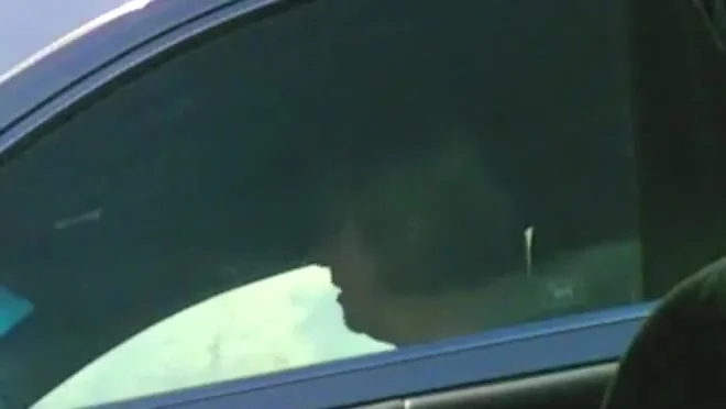 Parking lot masturbation to a charming milf