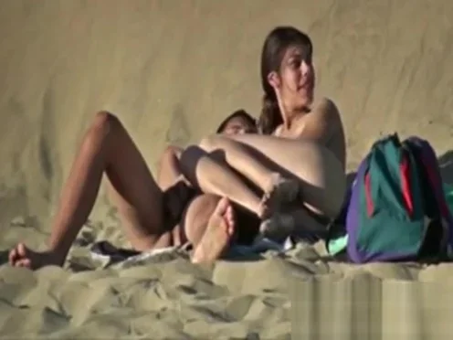 Real Couple Nude On Secluded Beach Drilling public