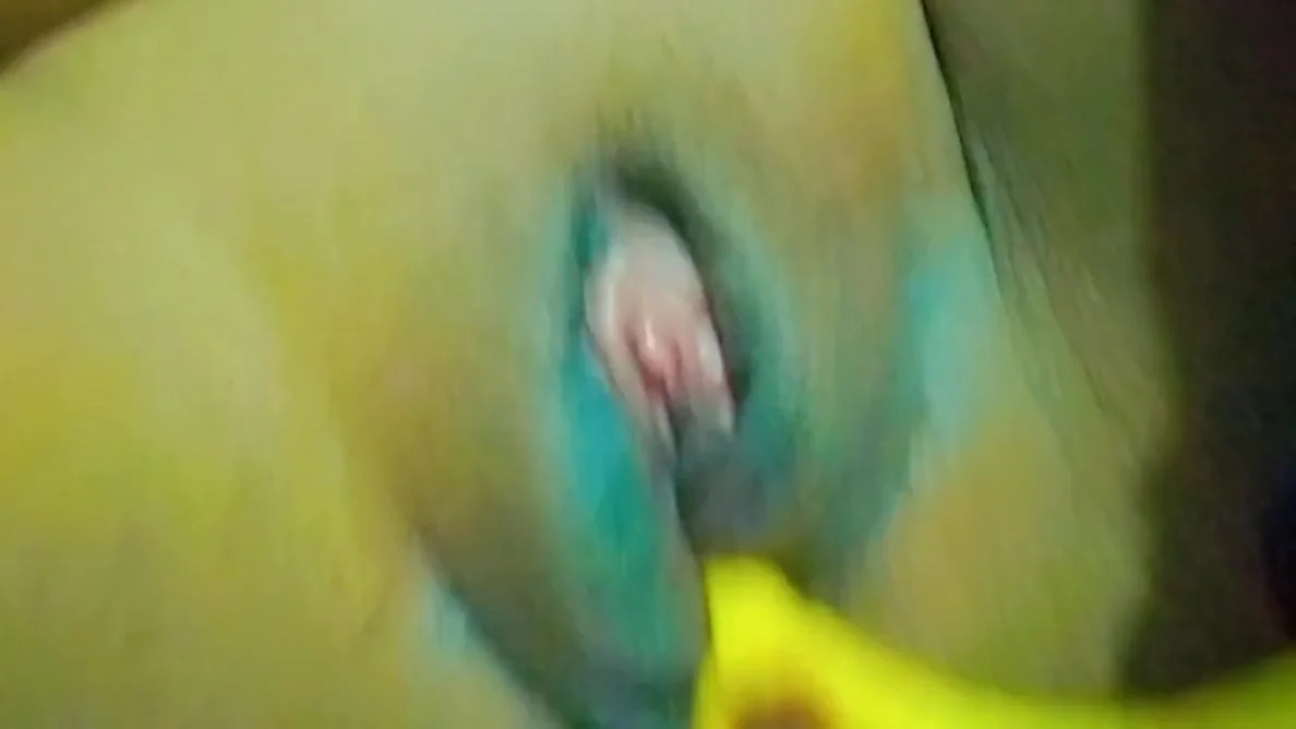 Massaging My Pussy With Big Banana