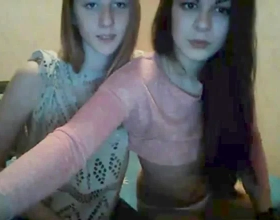 Two Girls kissing on Webcam