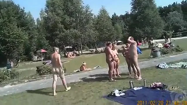 Nudist weekend at the lake with lots of naked people