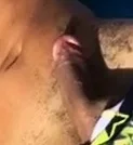 Smoking Latina with Big Tits at an Italian Beach