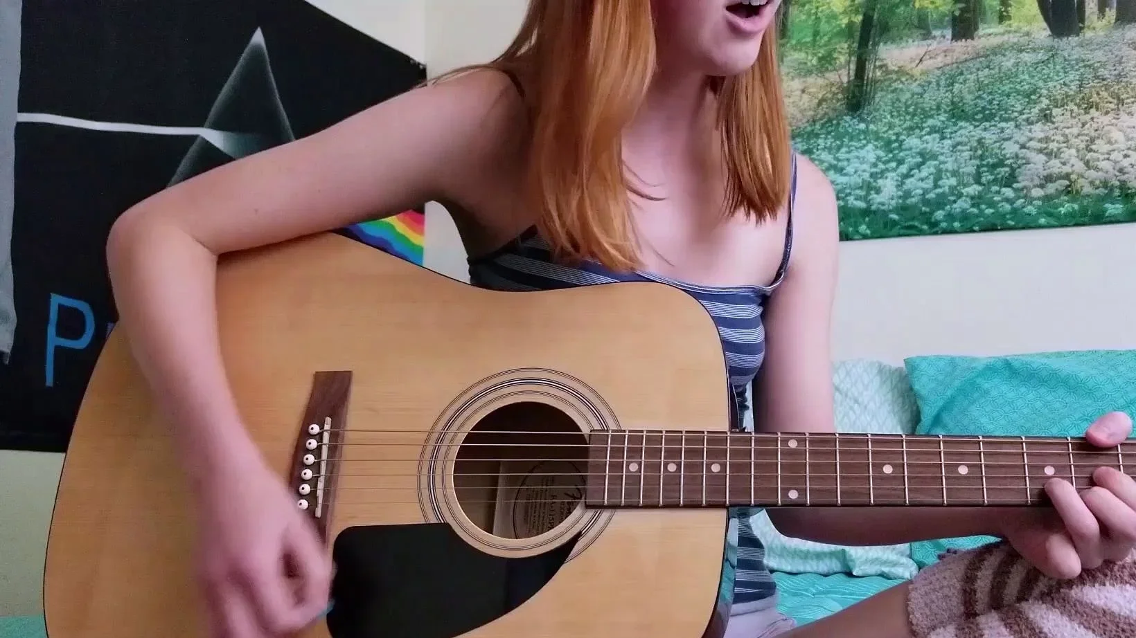 Redhead Teen In Stockings Webcam Toying