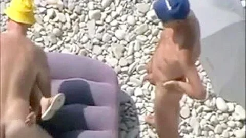 Man with Yellow Hat on Beach Bvr