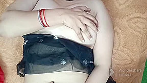 Sexy Hot Bhabhi In Black Dress