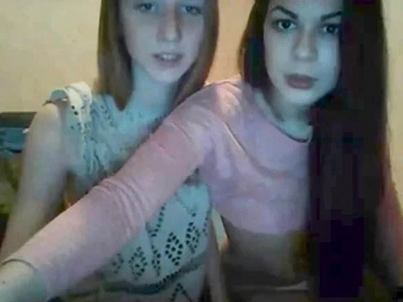 Two Girls kissing on Webcam