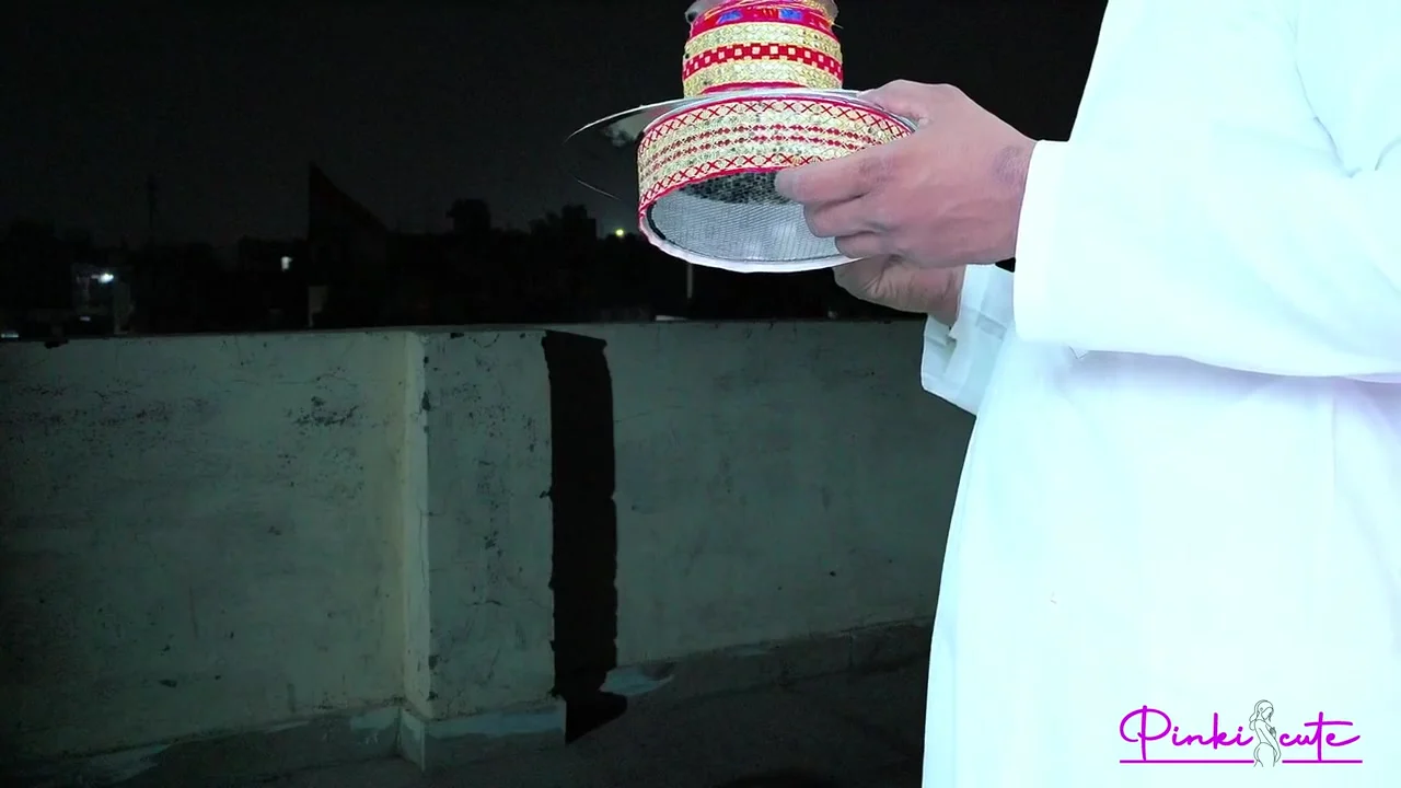 2024 Karwa Chauth- Desi Young Indian Dirty Wife Ravinadesi Had Blowjob In Front Of Moon