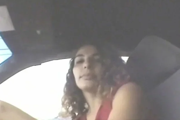 Lustful hooker with a cute smile gives a fabulous blowjob in the car