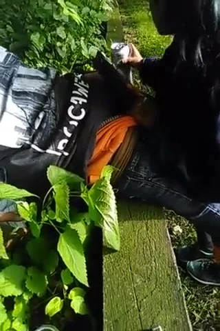 Blowjob On Public Park Trail - Monster Black Cock Sucked By Tiny Indian