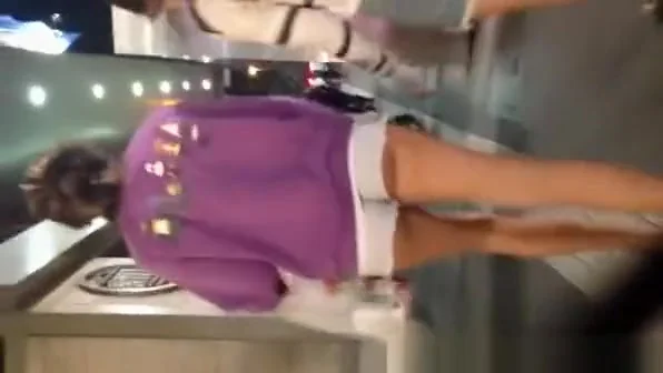 Girls in tight jeans shorts