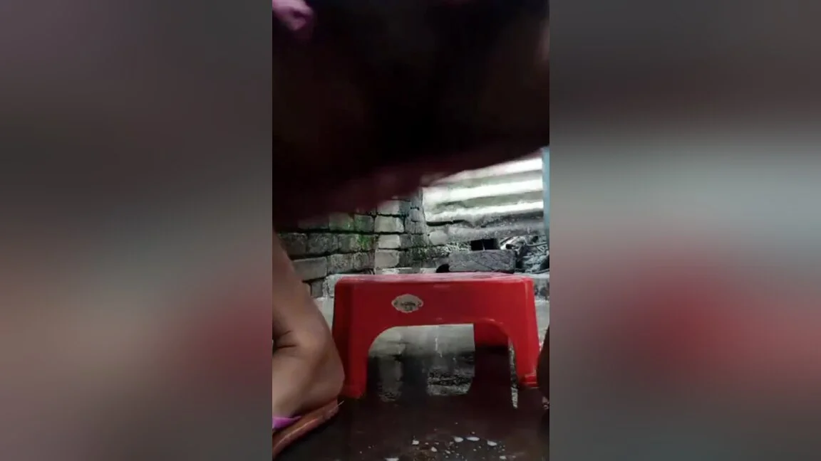 Cute Beautiful Pussy Fingering At Bath Time In Village Open Bathroom