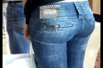 Sexy butt in tight jeans
