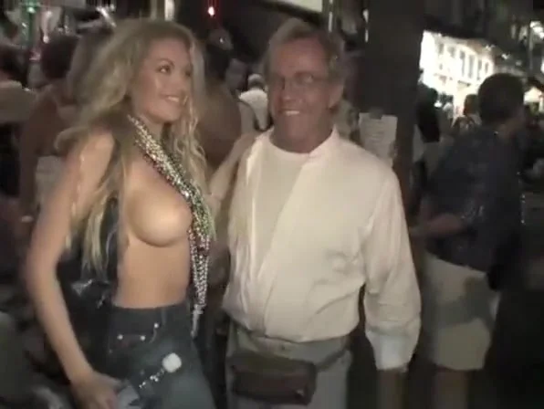 Flash tits in public