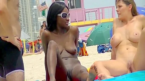 Exhibitionist Wife 99 And 102 - Milf Heather Spreads Her Ass While Nude Beach Watched And Her Husband Had What Was Going On! 15 Min - Heather Silk