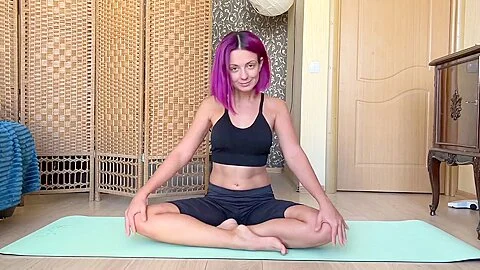 Victoria Rainbow - You Secretly Watched Her Yoga And This Is What She Did: Masturbation Anal Plug Real Orgasm
