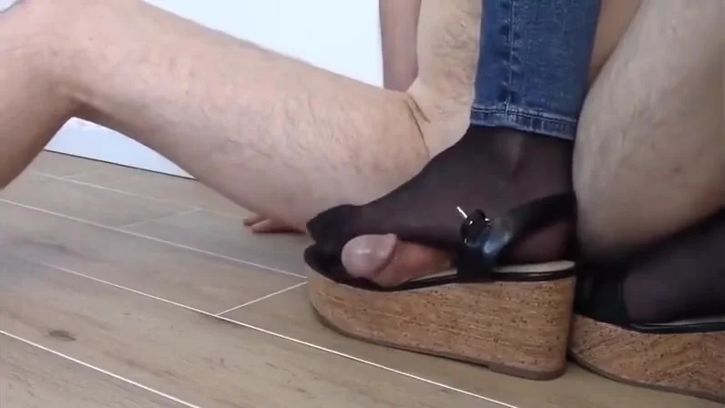 Amateur Wife Crushes The Cock Under Her Feet