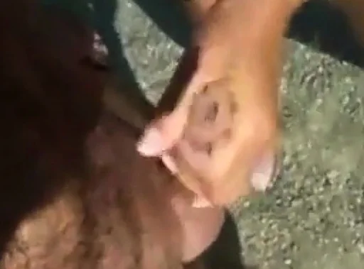 Handjob at the beach