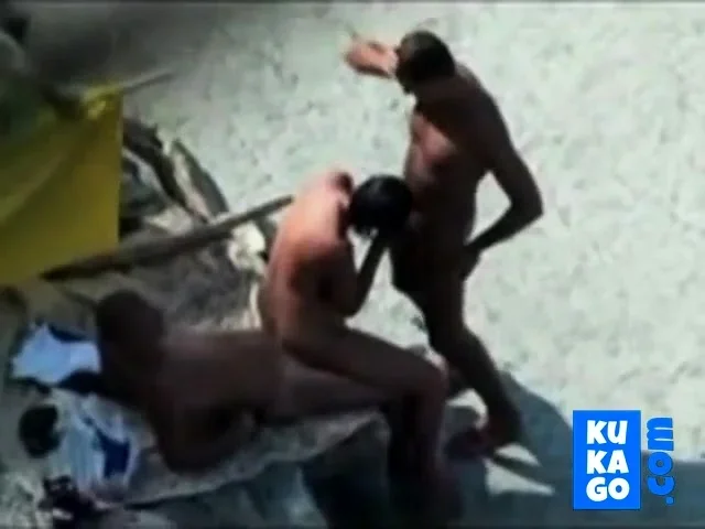 Nude Beach - Nice Bareback Threesome