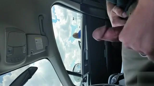 Masturbating to pretty girls in his parked car