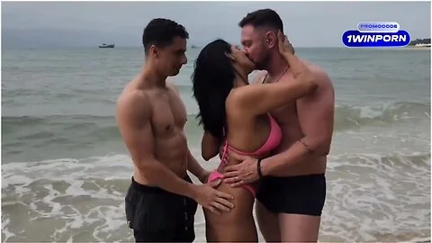Sensational sex on the beach with two suspended studs, I gave them a showcase - hottest XXX!
