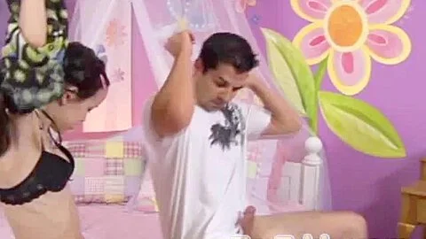 Tiny Tabby gets so horny that she fucks her Step Father