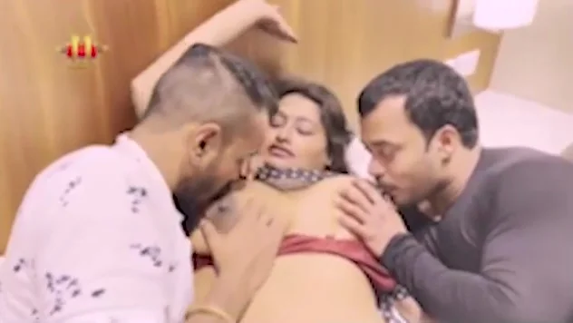 Indian Sexy Girl Maitaining Two Boy -01