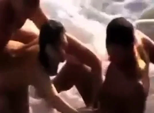 Hot threesome at Nude Beach
