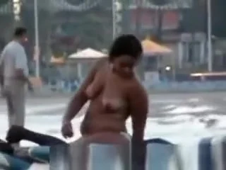 Beach fuck with specatators