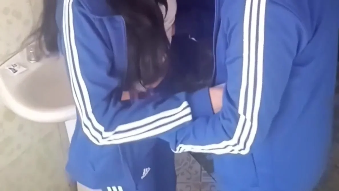 A Student 18+ Was Caught In The Bathroom. She Couldnt Stand The Pressure On Her Pussy And Came Quickly