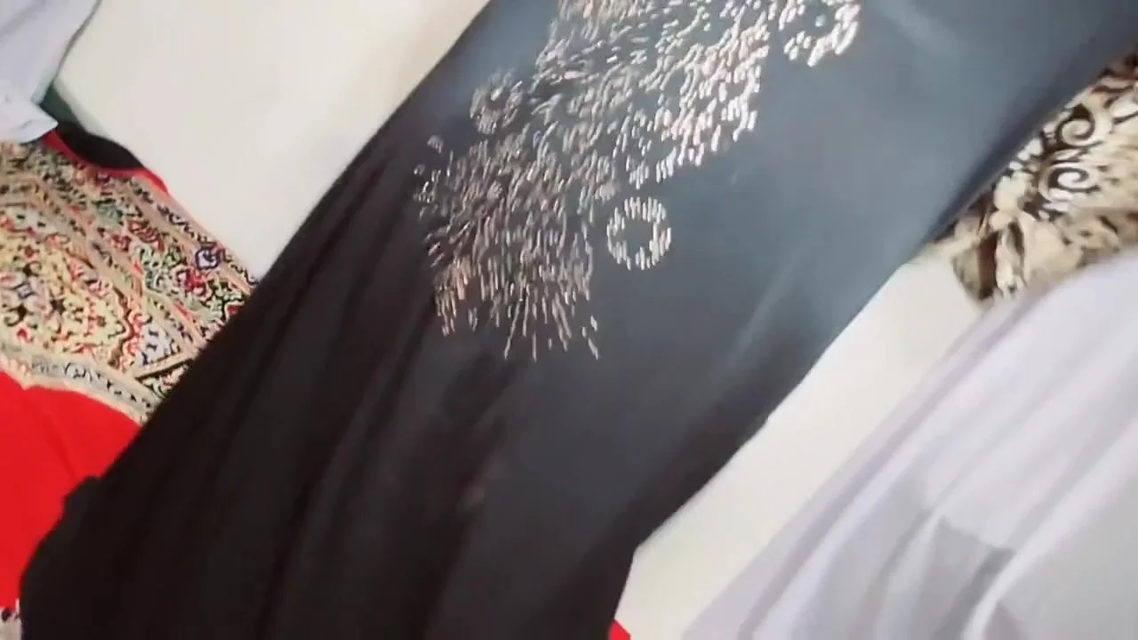 Arabic Sexy Hot Girl Wearing Black Hijab In House Doing Sensual Dance, Desi Indian Slut Amrozia Shaking Tits And Ass On Arabic Music