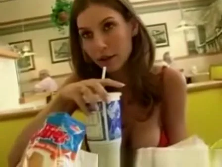 girl being kinky in public