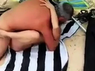 His girl with stranger at the beach