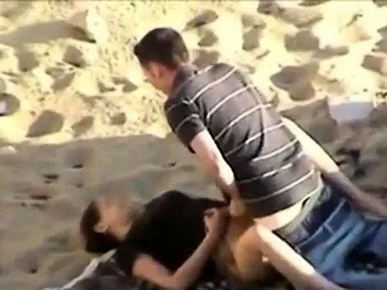 Nude Beach - Hot Redhead Blowjob filmed by Voyeur