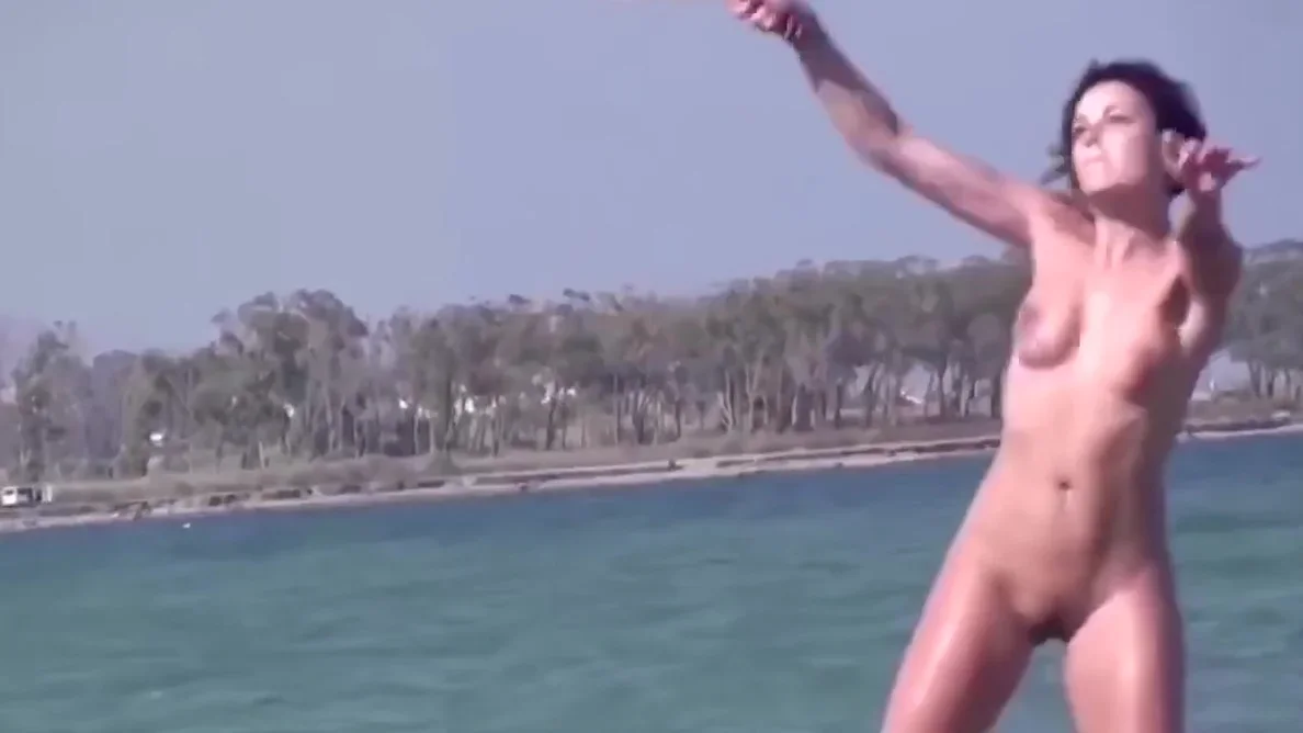 Girls Playing Games at the Nude Beach