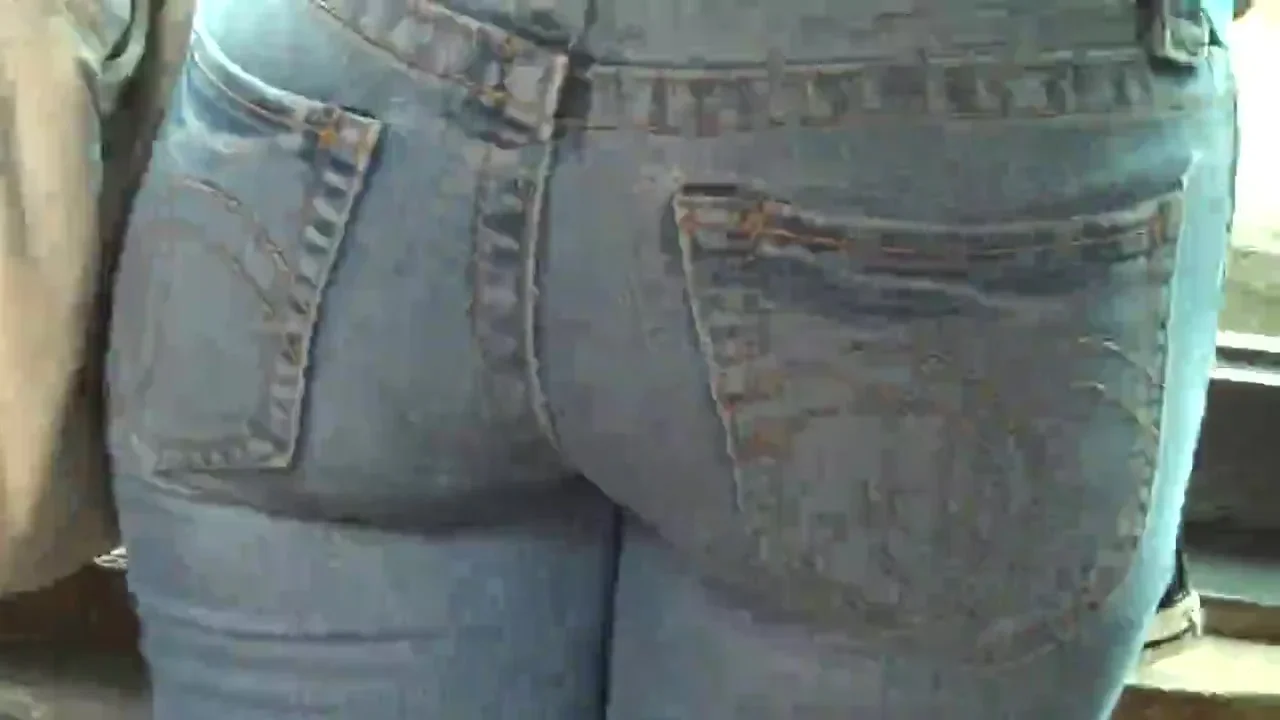 Young tight ass & butt in blue jeans