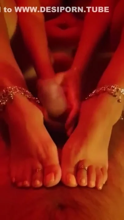 Indian Wife Gives Footjob And Handjob On Wedding Night
