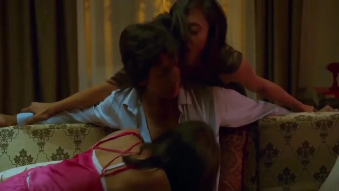 Two Hot Office Girls Have Sex With Boss’ Step son To Get Promotion