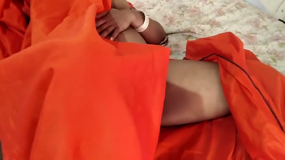 Indian Bhabhi First Time With Red Saree